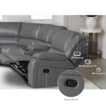 Cozy Leather Sectional Sofa with Recliners and Cup Holders