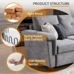 Light Grey Convertible Sectional Sofa with Storage