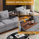 Light Grey Convertible Sectional Sofa with Storage