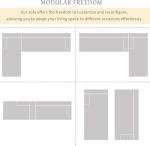 Modular L-Shape Orange Sectional Sofa with Chaise