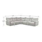Lexicon Aimot Gray Modular Power Reclining Sectional