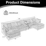 Beige Oversized Modular U-Shaped Sectional Sofa