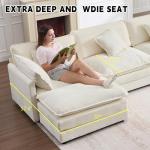 Beige Oversized Modular U-Shaped Sectional Sofa