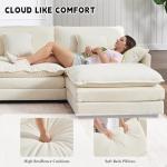 Beige Oversized Modular U-Shaped Sectional Sofa