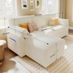 VanAcc 2-in-1 Pull Out Sleeper Sofa Bed