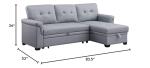 Reversible L-Shaped Sofa with Storage Chaise