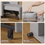 3-in-1 Adjustable Sofa Bed in Modern Grey