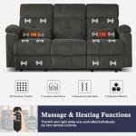 Power Reclining Sofa with Heat, Massage & USB