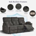 Power Reclining Sofa with Heat, Massage & USB