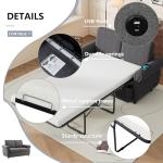 P PURLOVE Modern Sleeper Sofa Bed Loveseat in Gray