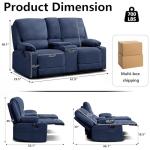 LOUVIXA 2-Seater Recliner Loveseat for RVs
