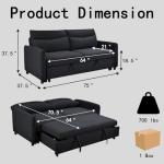 75'' Convertible Sleeper Sofa Bed for Small Spaces