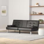 Shahoo Convertible Futon Sofa Bed in Black