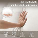 Beige L-Shaped Sectional Sofa with Reversible Ottoman