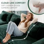 Oversized Chenille Sectional Sofa with Ottoman