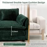 Oversized Chenille Sectional Sofa with Ottoman