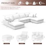 Comfy White Modular Cloud Sectional Sofa