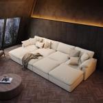 Comfy White Modular Cloud Sectional Sofa