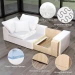 Comfy White Modular Cloud Sectional Sofa