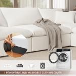 Comfy White Modular Cloud Sectional Sofa