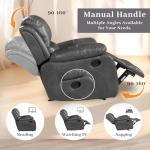 Betsy Furniture Grey 2PC Bonded Leather Recliner Set