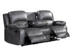 Betsy Furniture Grey 2PC Bonded Leather Recliner Set