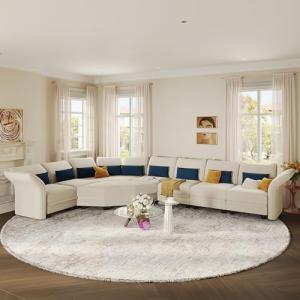 Velvet L-Shaped Modular Sectional Sofa with Storage