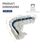 Velvet L-Shaped Modular Sectional Sofa with Storage