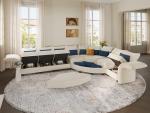 Velvet L-Shaped Modular Sectional Sofa with Storage