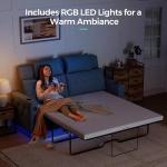 LINSY HOME Convertible Sofa Bed with Memory Foam