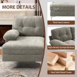 Modern L Shaped Sectional Sofa with Chaise, Removable Cushions