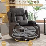 Faux Leather Recliner Chairs with Heat and Massage