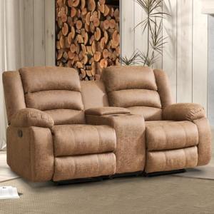 EBELLO Faux Leather Dual Reclining Loveseat