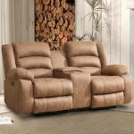 EBELLO Faux Leather Dual Reclining Loveseat