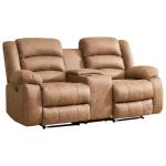 EBELLO Faux Leather Dual Reclining Loveseat