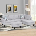Modular L-Shaped Sectional Sofa with Chaise