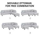 Modular L-Shaped Sectional Sofa with Chaise