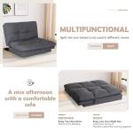 Gray Futon Sofa Bed for Small Spaces