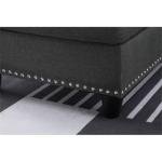 Gray Polyester Fabric Sectional Sofa with Ottoman