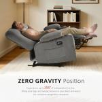 MCombo Gray Electric Reclining Loveseat with Massage