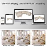 Beige Oversized Modular Sectional Sofa with Chaise