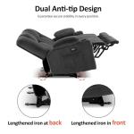 MCombo Gray Power Reclining Sofa with Heat & Massage
