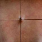 Tan Mid-Century Genuine Leather Loveseat Sofa Bed