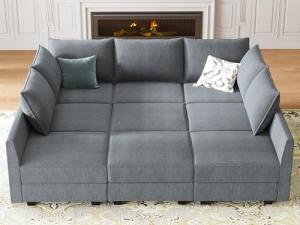 HONBAY U-Shaped Modular Sectional Sofa Set