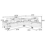 Poundex Faux Leather Sectional Sofa - Bobkona Isidro