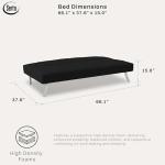 Serta Convertible Futon Sofa with Chrome Legs