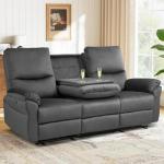 Modern Power Reclining Sofa with USB & Cup Holders