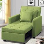 Convertible 3-in-1 Sleeper Chair Bed - Green