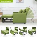 Convertible 3-in-1 Sleeper Chair Bed - Green