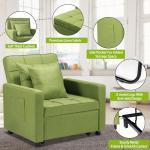Convertible 3-in-1 Sleeper Chair Bed - Green